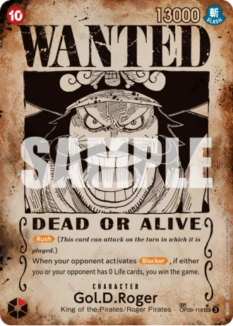 Gol.D.Roger (OP09-118) (Wanted Poster) — Carrying on His Will (OP13)