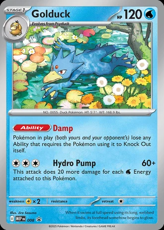 Golduck #008 — MEP Black Star Promos