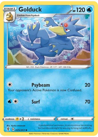 Golduck #25/203 — Evolving Skies