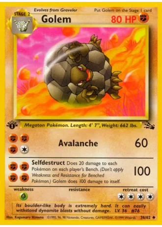 Golem (1ª Edizione) #36/62 — Fossil (1ª Edizione)