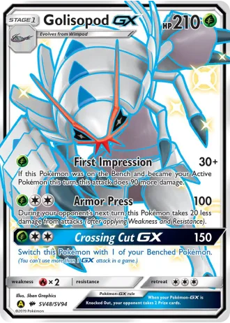 Golisopod GX SV48 — Shiny Vault (Hidden Fates)