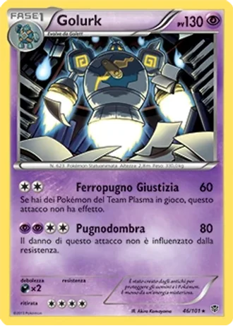 Golurk #46/101 — Esplosione Plasma