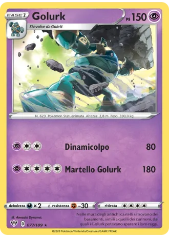 Golurk #77/189 — Fiamme Oscure