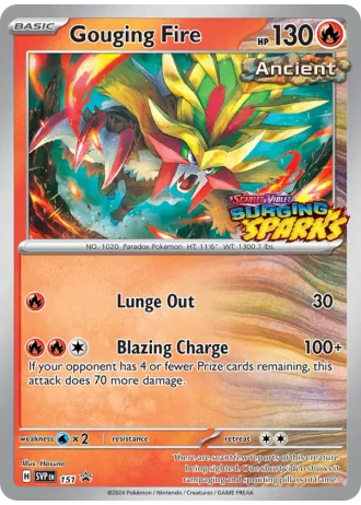 Gouging Fire (STAFF) #151 — Scarlet & Violet Promos
