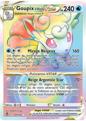 Goupix d'Alola VSTAR #197 — Tempête Argentée
