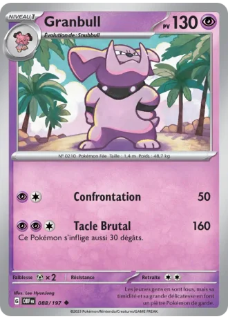 Granbull #088/197 — Flammes Obsidiennes