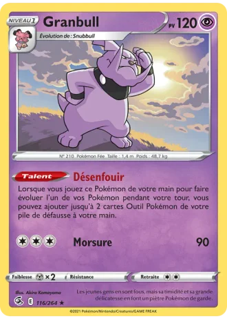 Granbull #116/264 — Poing de Fusion