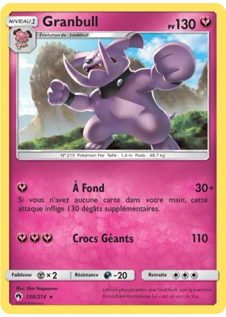 Granbull #138/214 — Tonnerre Perdu