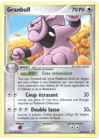 Granbull #39/115 — EX Forces Cachées