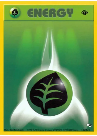 Grass Energy (1st Edition) #129/132 — Gym Heroes (1st Edition)