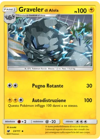 Graveler di Alola #33/111 — Invasione Scarlatta