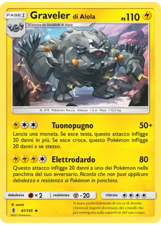 Graveler di Alola #41/145 — Guardiani Nascenti