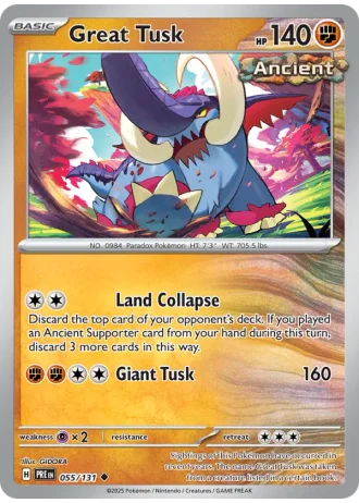 Great Tusk #055/131 — Prismatic Evolutions