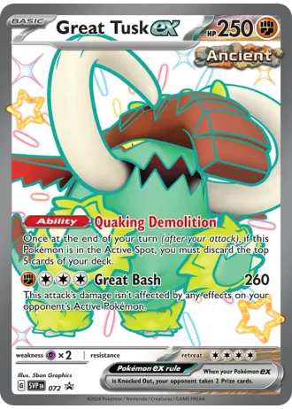 Great Tusk ex #072 — Scarlet & Violet Promos