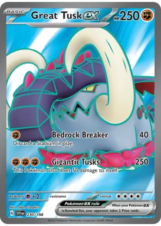 Great Tusk ex #230 — Scarlet & Violet