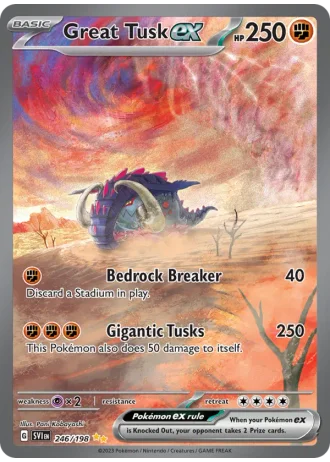Great Tusk ex #246 — Scarlet & Violet