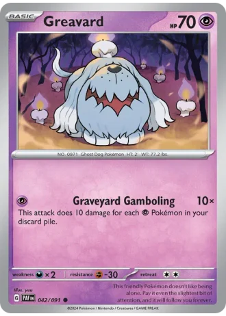 Greavard #042/91 — Paldean Fates