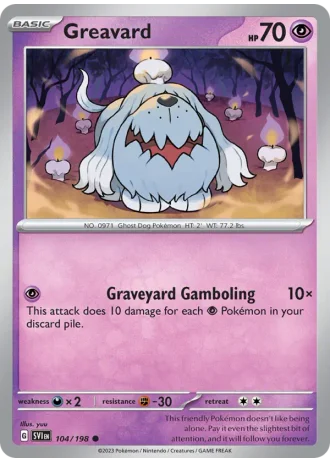 Greavard #104/198 — Scarlet & Violet