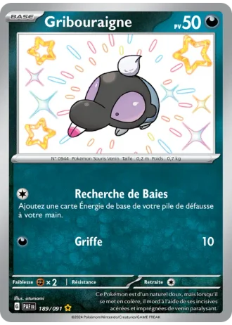 Gribouraigne #189/91 — Destinées de Paldea