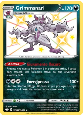Grimmsnarl SV085/122 — Tesoro Cromatico (Destino Splendente)