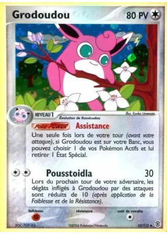 Grodoudou #52/112 — EX Rouge Feu & Vert Feuille
