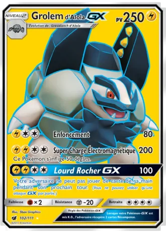 Grolem d’Alola GX #102 — Invasion Carmin