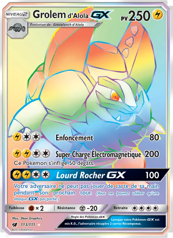 Grolem d’Alola GX #113 — Invasion Carmin