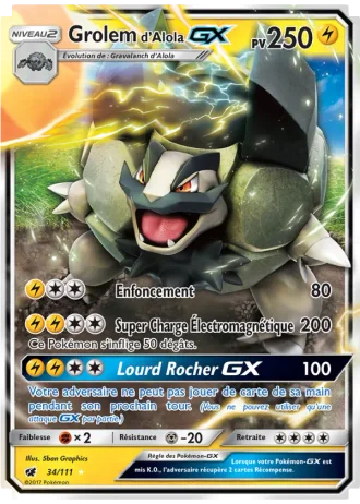 Grolem d’Alola GX #34 — Invasion Carmin