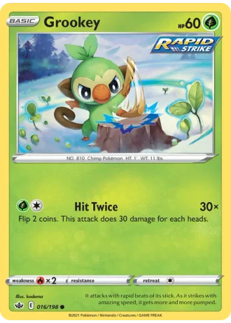 Grookey #16/198 — Chilling Reign