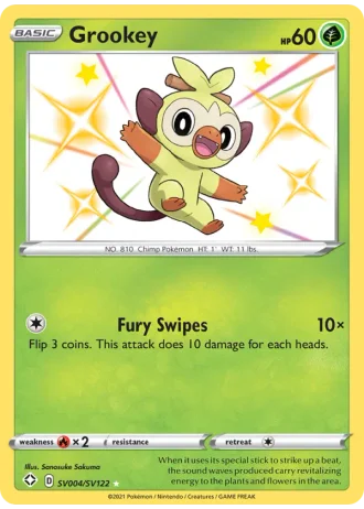 Grookey SV004/122 — Shiny Vault (Shining Fates)