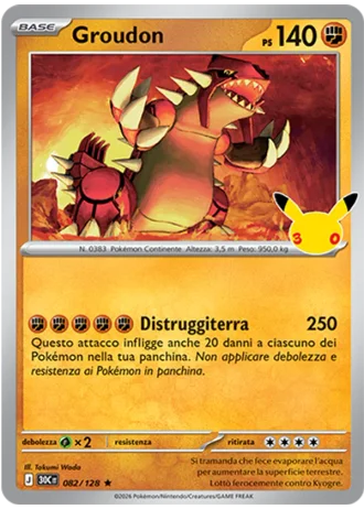 Groudon #082/128 — 30° Anniversario