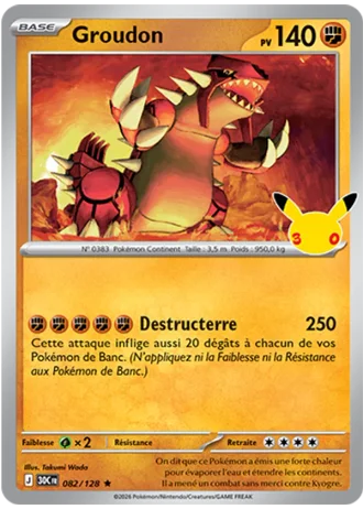 Groudon #082/128 — 30e Anniversaire