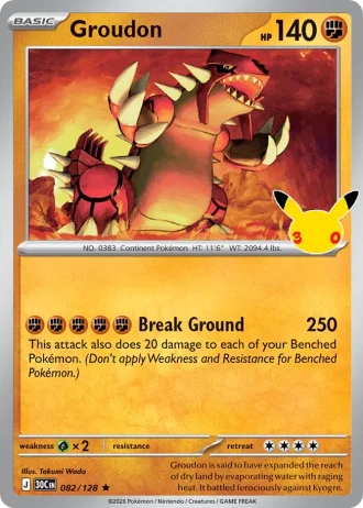 Groudon #082/128 — 30th Celebration