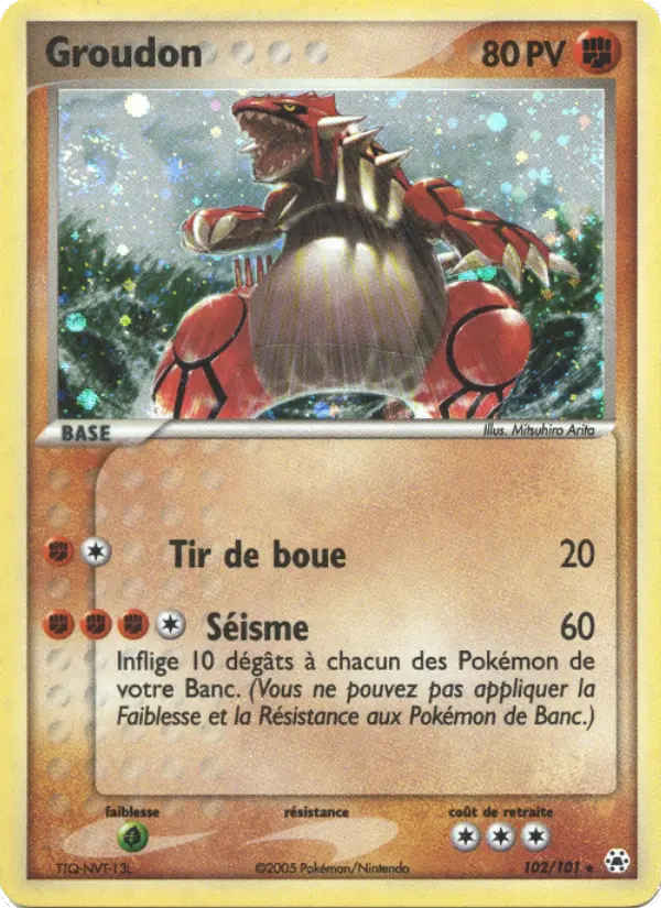 Groudon #102 — EX Légendes Oubliées