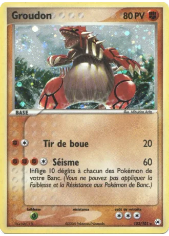 Groudon #102 — EX Légendes Oubliées
