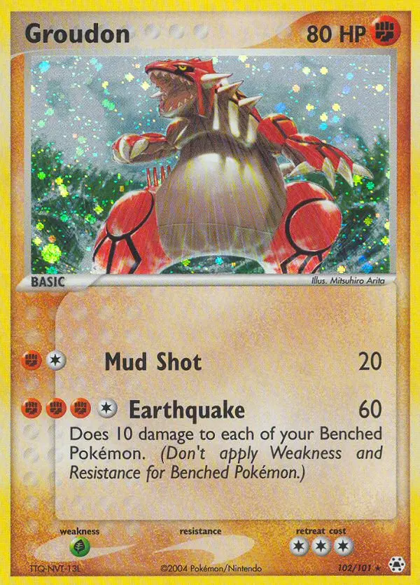 Groudon #102 — EX Leggende Nascoste