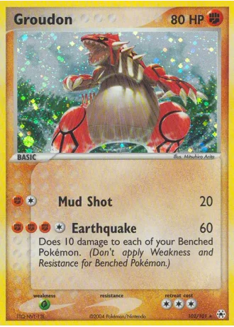 Groudon #102/101 — EX Leggende Nascoste