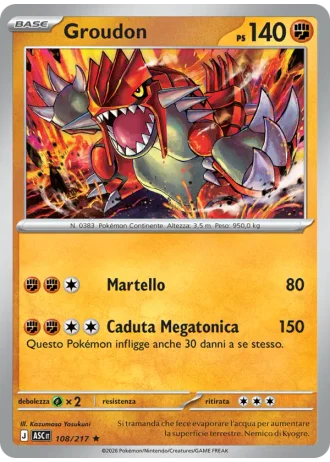 Groudon #108/217 — Ascesa Eroica