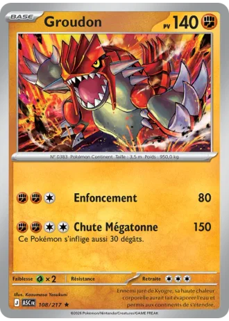 Groudon #108/217 — Héros Transcendants