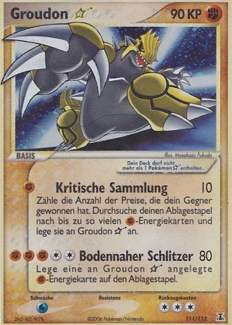 Groudon * #111/113 — EX Delta Species