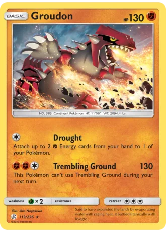 Groudon #113/236 — Cosmic Eclipse