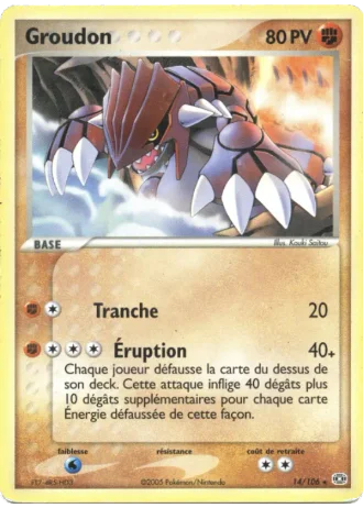 Groudon #14/106 — EX Émeraude