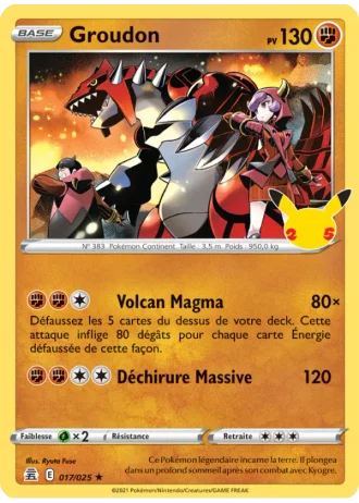 Groudon #17/25 — Célébrations