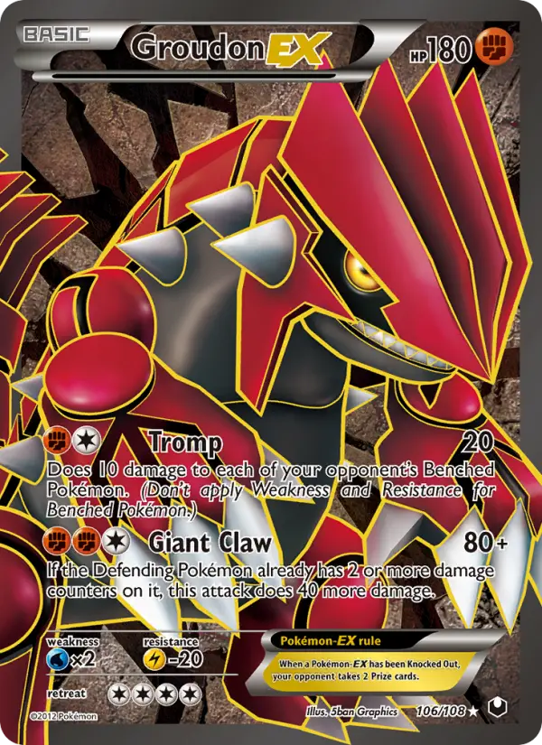Groudon EX #106 — Dark Explorers