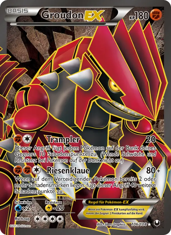 Groudon EX #106 — Erforscher der Finsternis