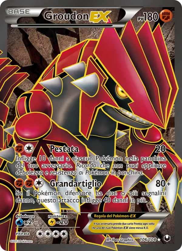 Groudon EX #106 — Esploratori delle Tenebre