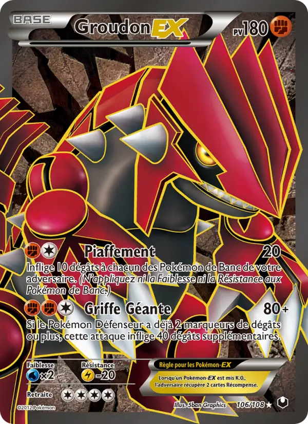Groudon EX #106 — Explorateurs Obscurs