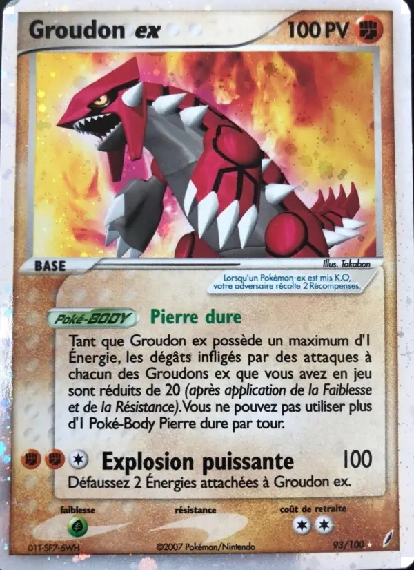 Groudon ex #93 — EX Gardiens de Cristal