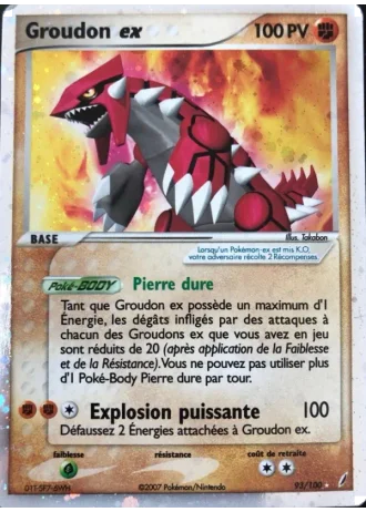 Groudon ex #93 — EX Gardiens de Cristal