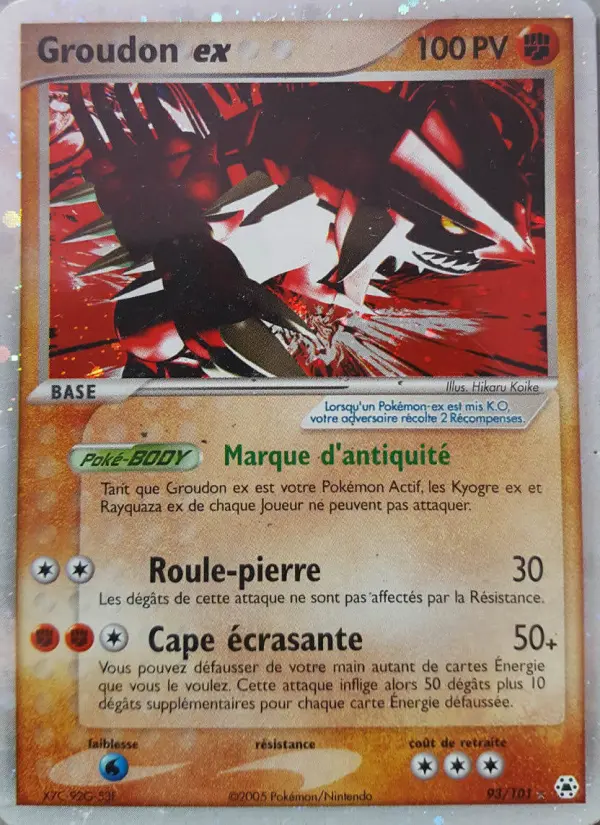 Groudon ex #93 — EX Légendes Oubliées
